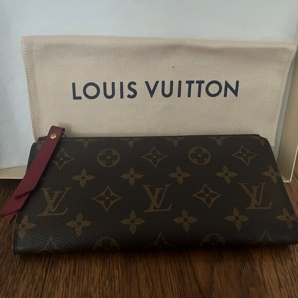 Louis Vuitton Adele Double Long Bi-fold Monogram Wallet, Fuchsia - Picture 1 of 5